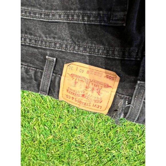 Vintage Levi’s 505 regular fit black denim jeans - Picture 7 of 12